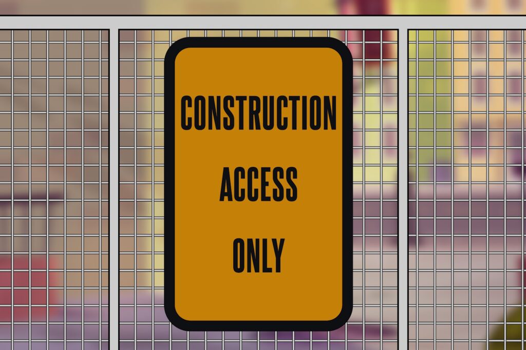 Temporary fencing for construction