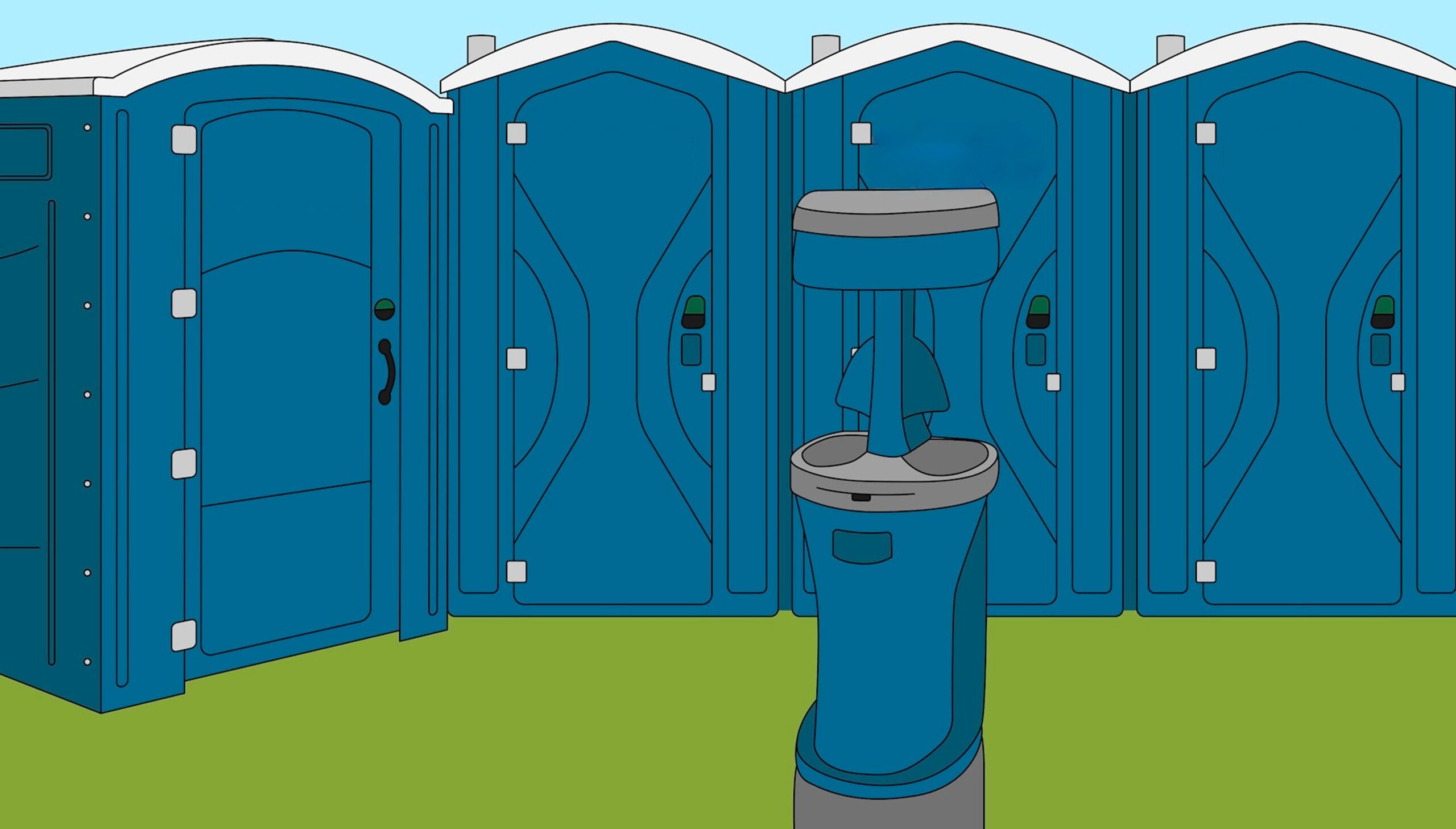 Handwashing stations for porta potties