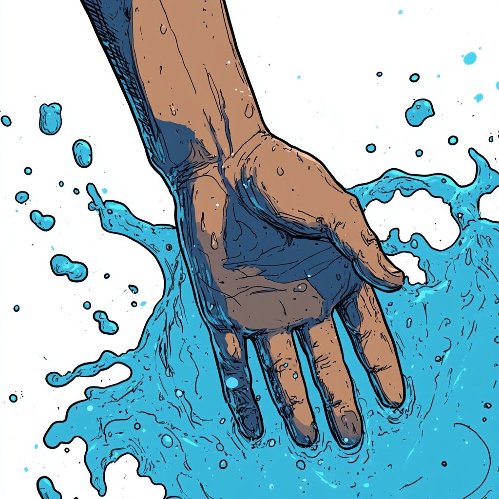 Porta potty water splashed me! What should I do?