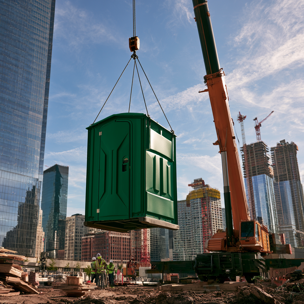 A half-high crane on a construction site