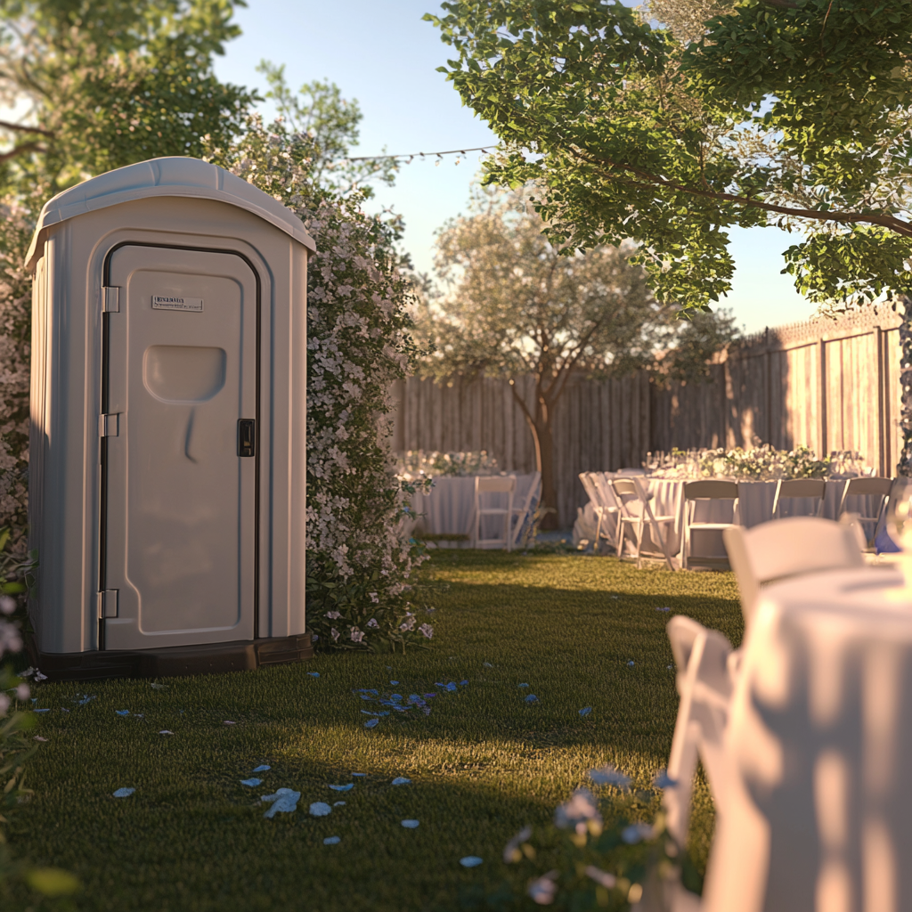 porta potties for backyard weddings