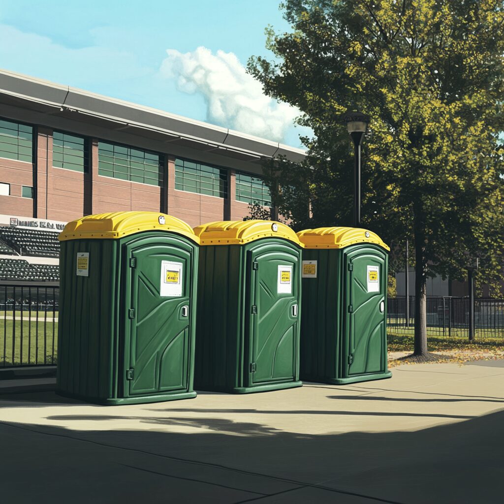 portable toilets for university sporting events