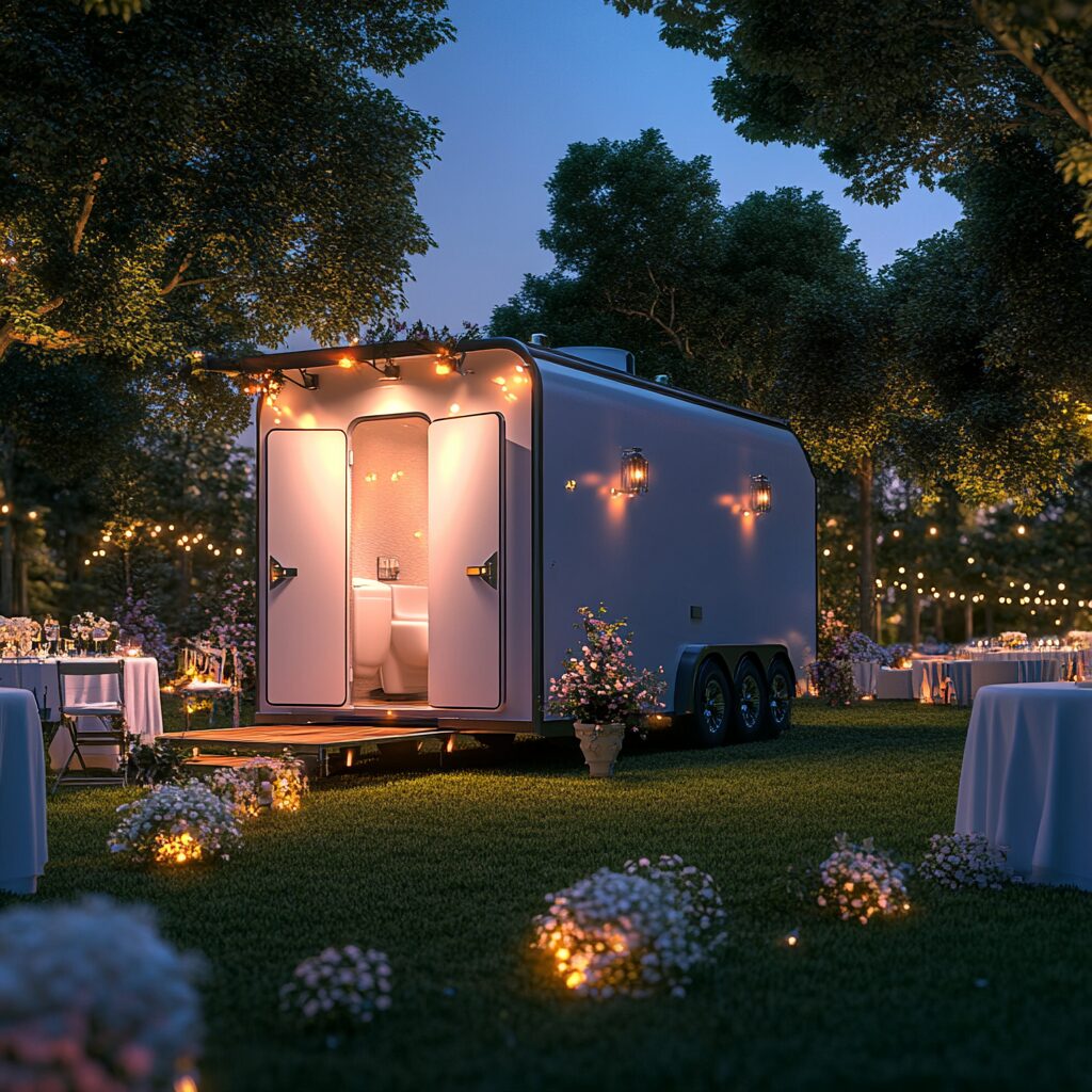 what are luxury restroom trailers for weddings?