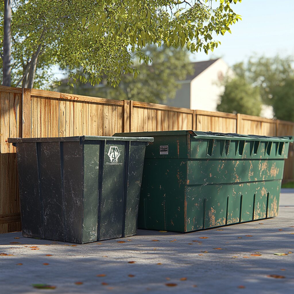 10 and 20 yard dumpster are commonly used for residential and commercial construction
