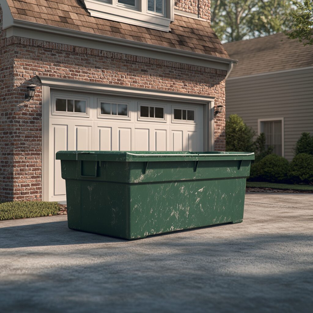 How can I secure a rented dumpster at home?