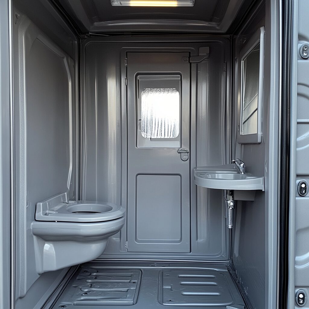 mirrors in porta potties help improve safety
