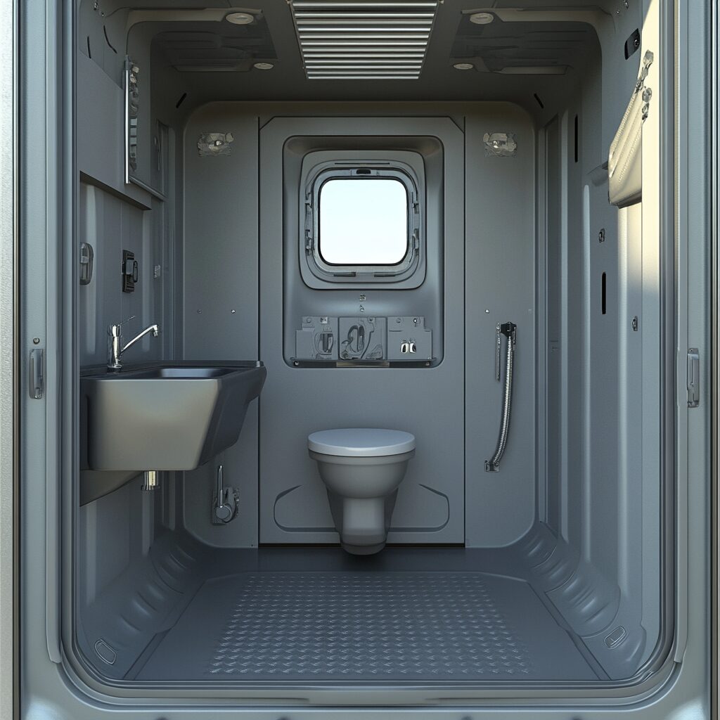 What is a porta potty with sink?