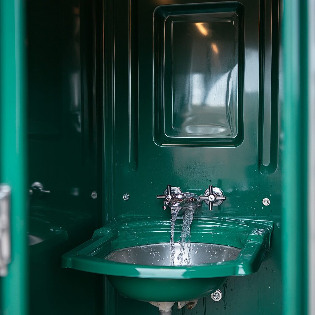 porta potties with sinks have their own freshwater supply