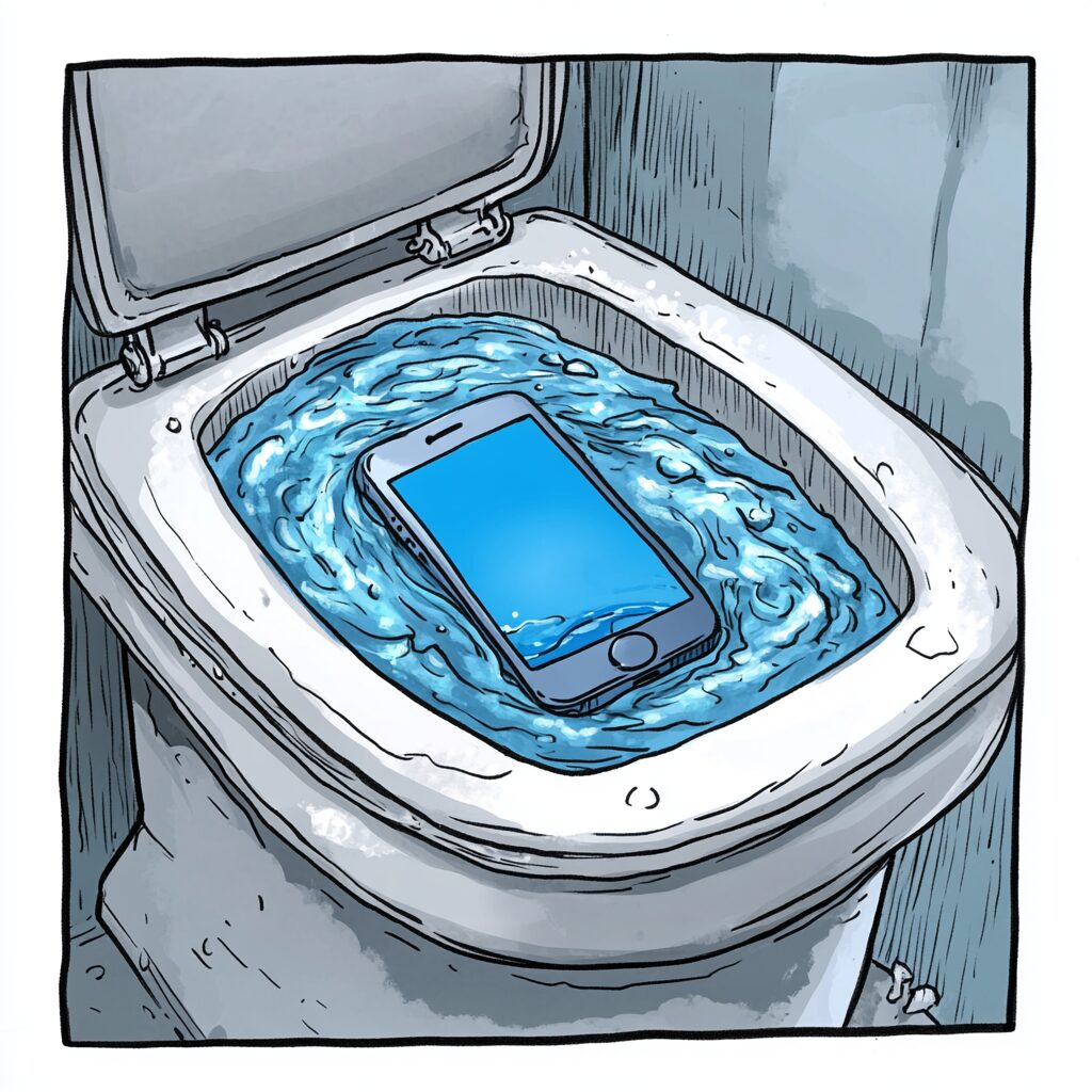 I dropped something into porta potty water
