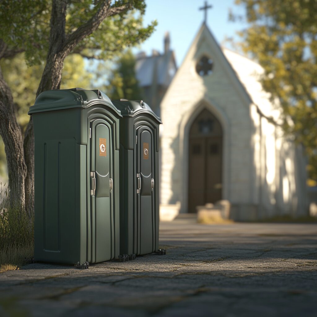 porta potty wedding placement