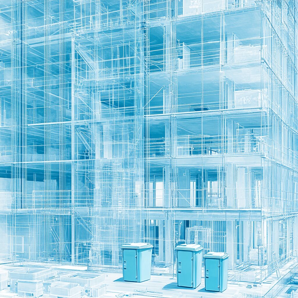 porta potty placement for large construction jobsites
