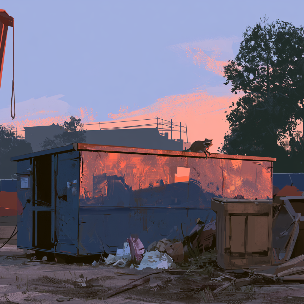 Have you noticed a raccoon in your rented dumpster?
