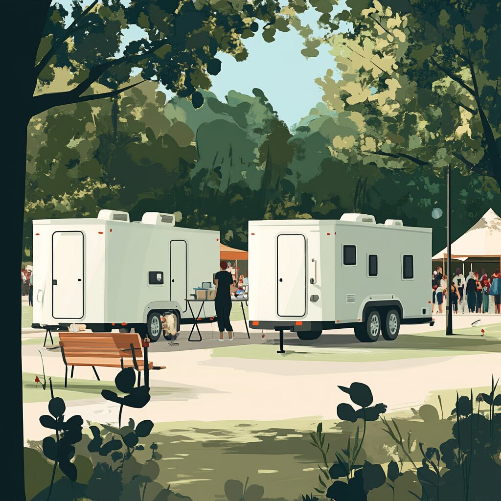 how event planners can rent nationwide restroom trailers