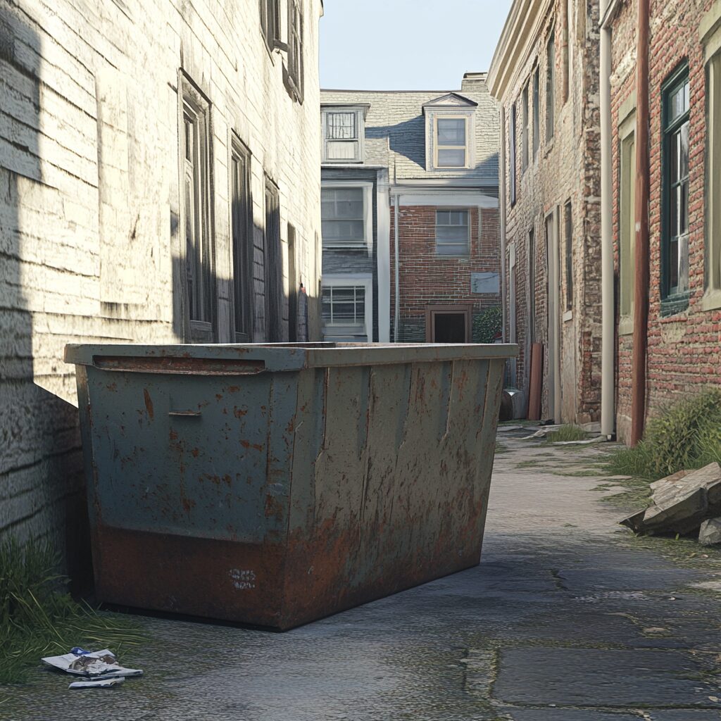 dumpster placement on historic sites requires finesse