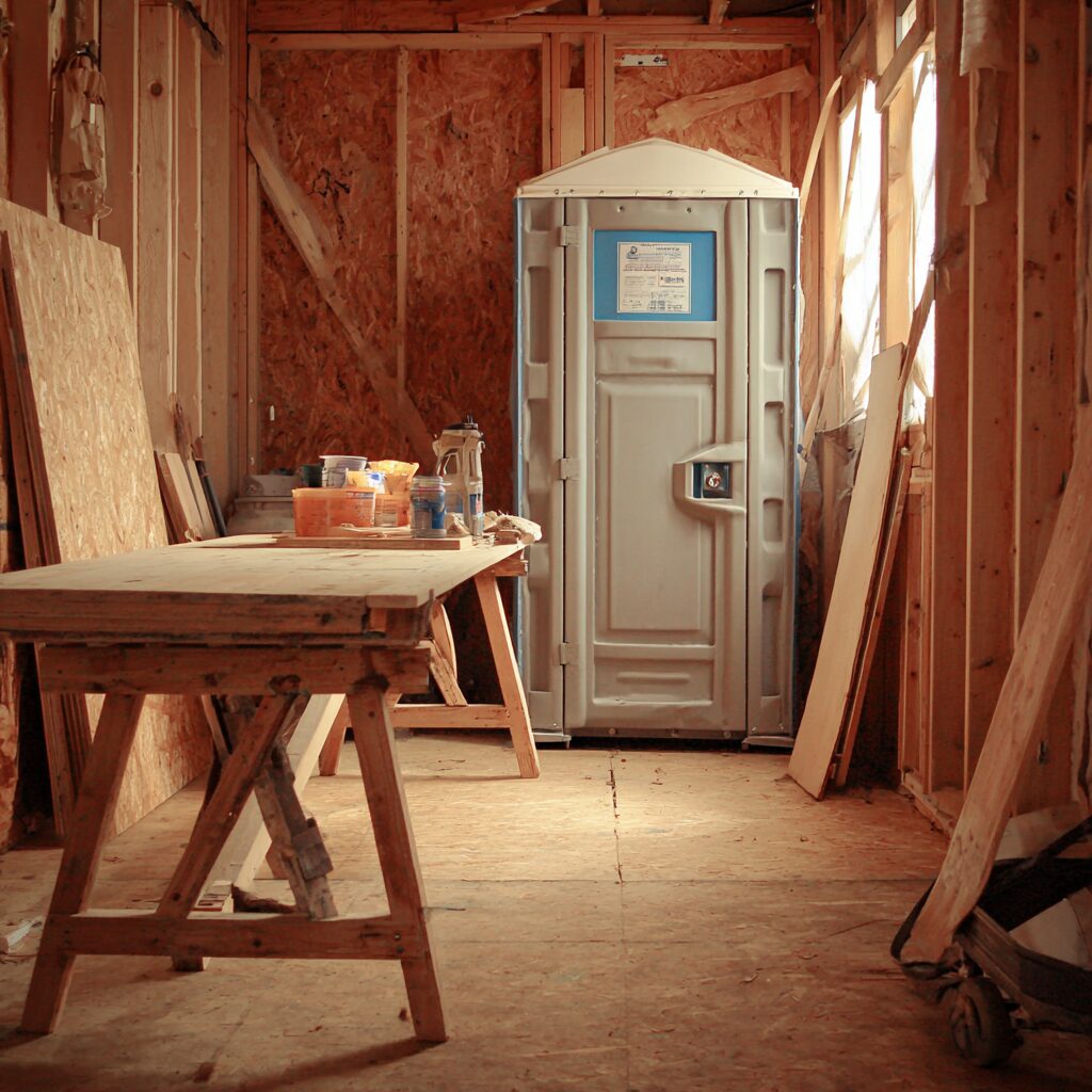 Can you put porta potties indoors for construction projects?
