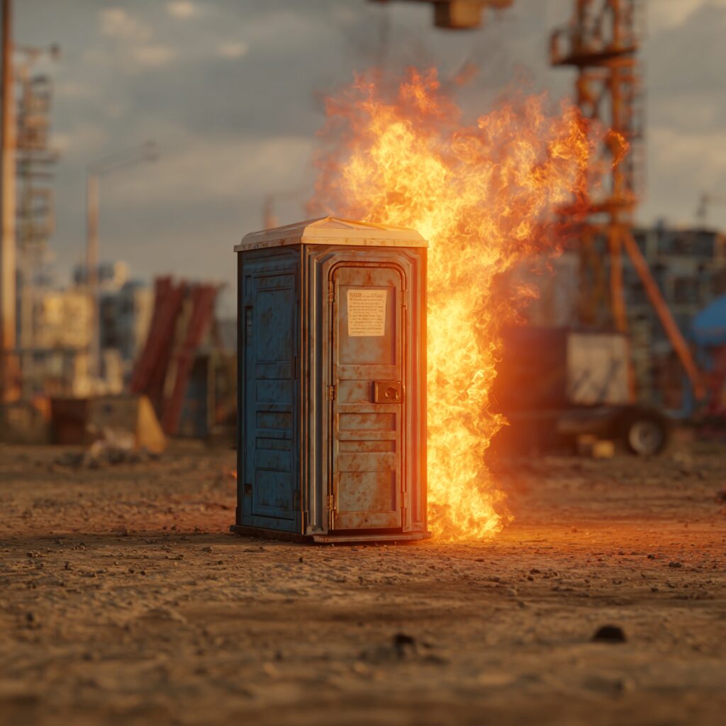 Are porta potties flammable?
