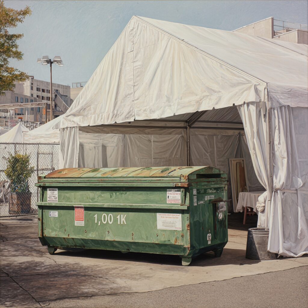 Estimating dumpster size for food festival waste