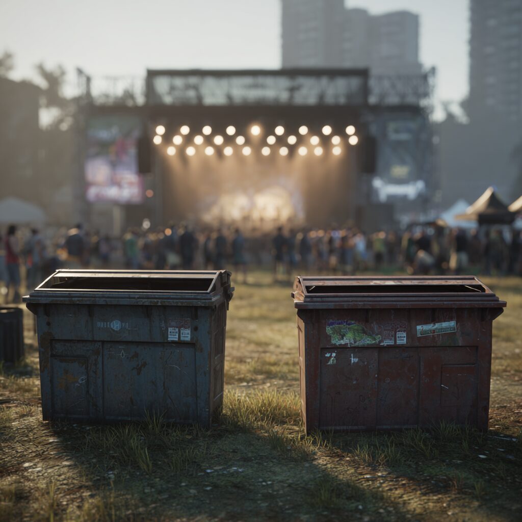 How much waste does an outdoor festival generate?
