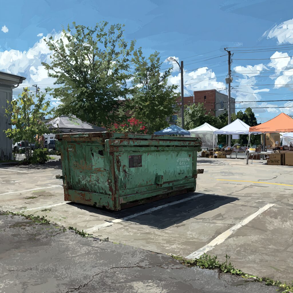 rented dumpsters for farmer's market food waste