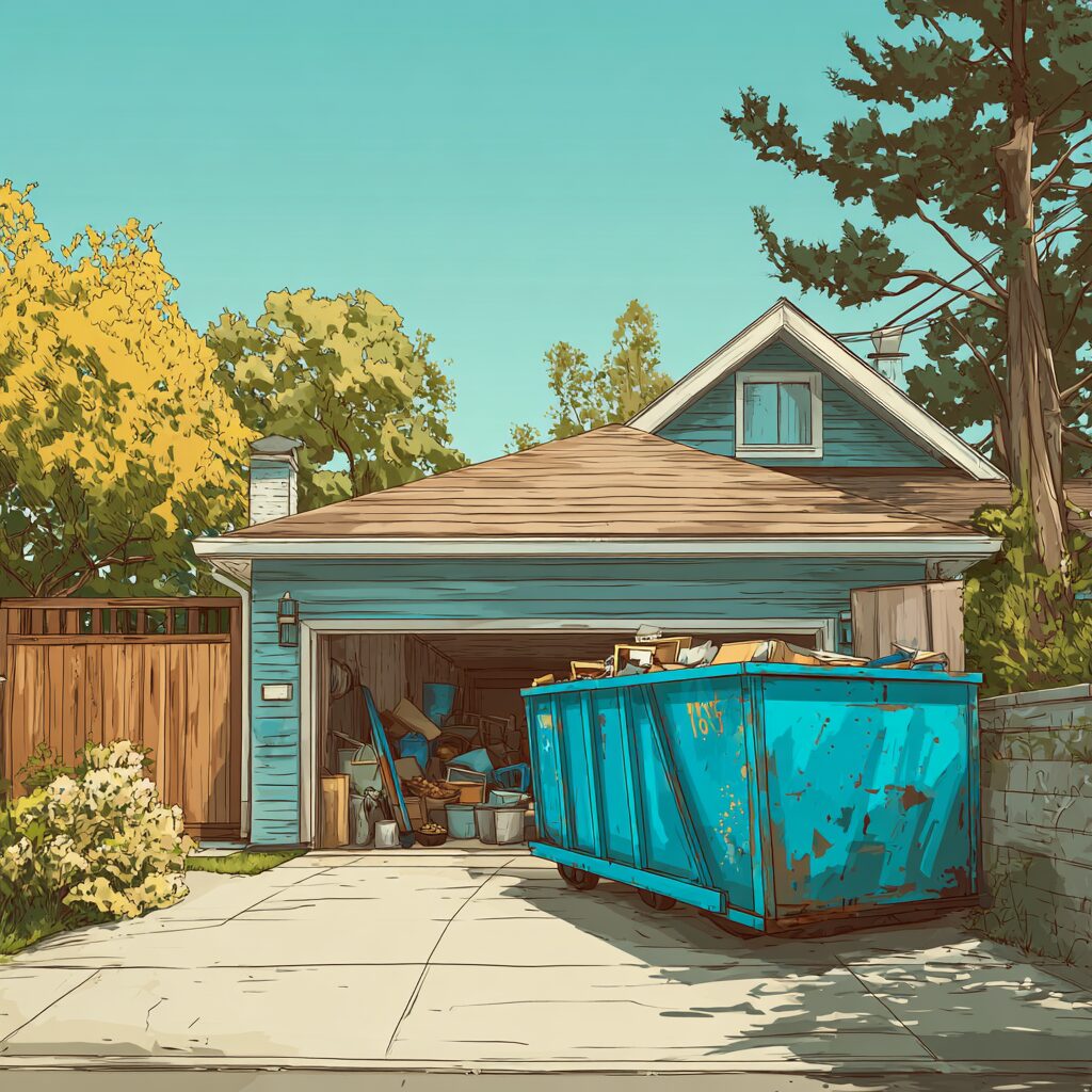 How much waste is generated in a home cleanout?