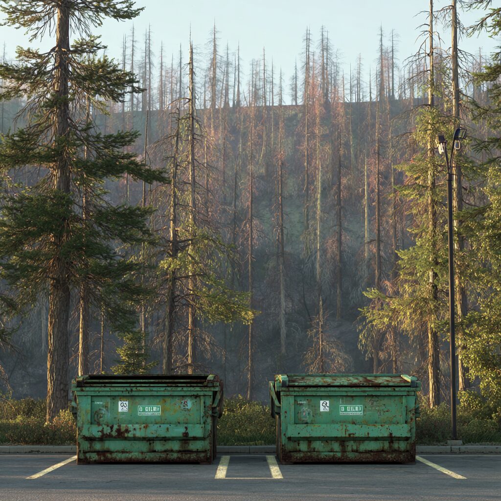 What size dumpster should you rent for wildfire cleanup?