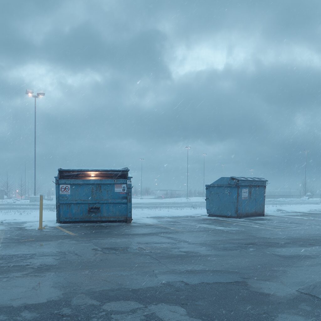 dumpsters for winter storm cleanup