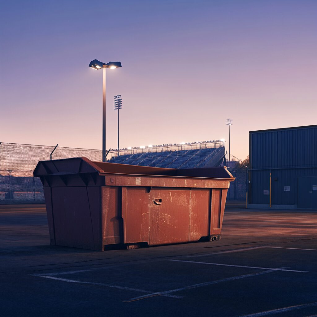 guide to dumpster use for event staff at stadiums and sporting events