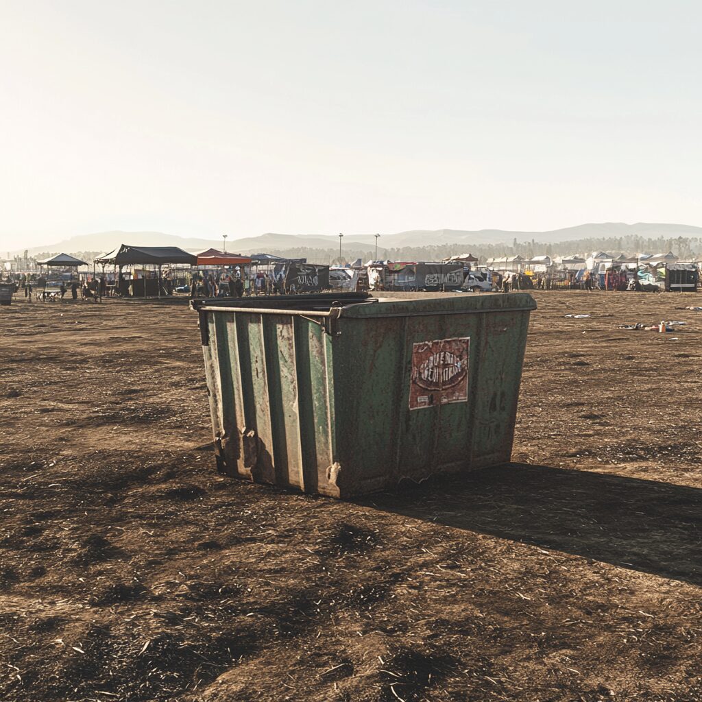 guide to dumpster use for music festival event staff