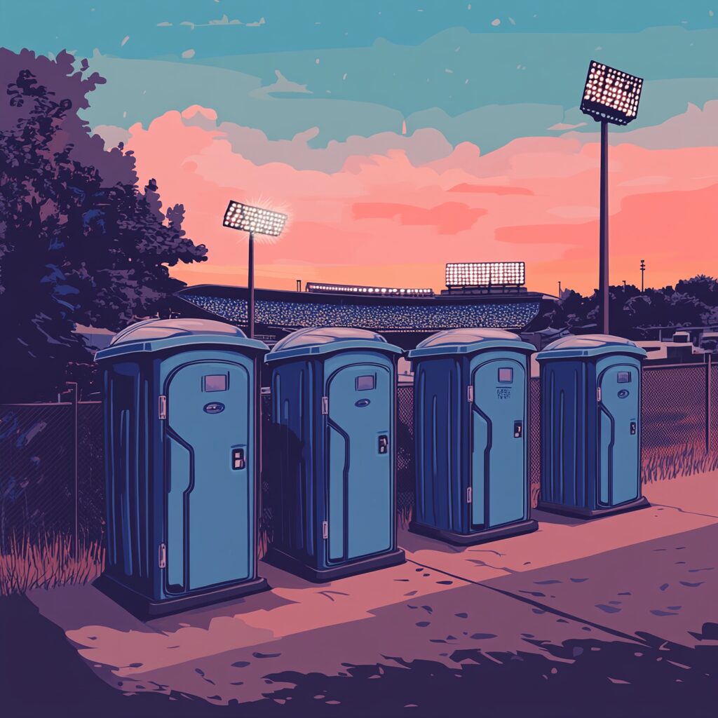 How event staff works with national porta potty companies