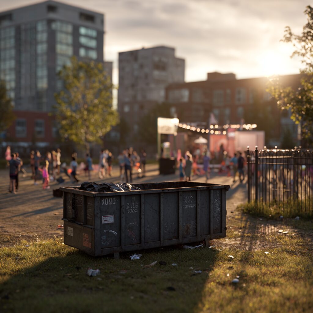 public dumpster safety for events in parks