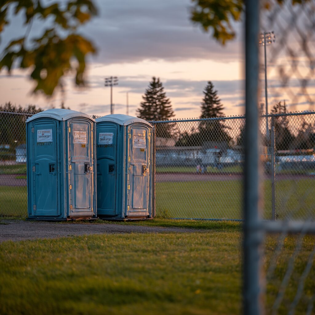 Where to place porta potties for sporting events