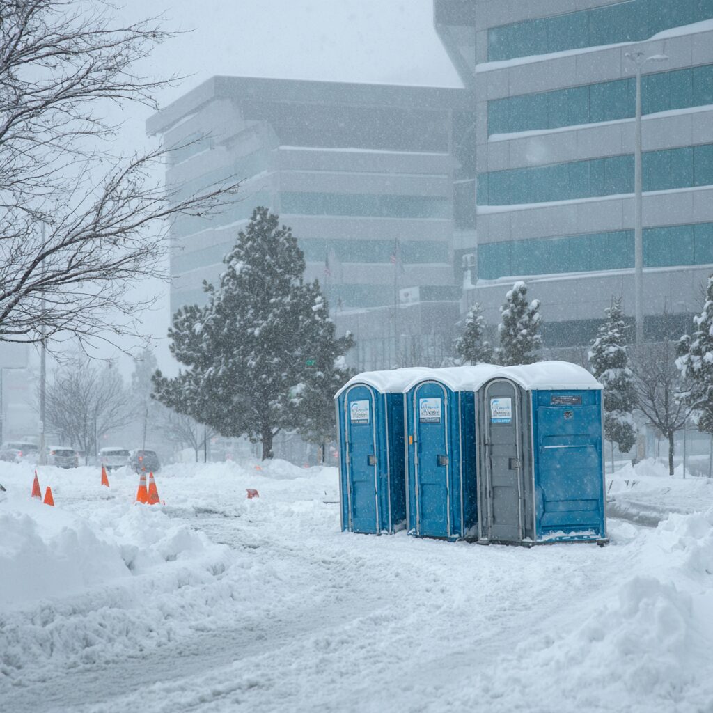 Porta potty rental prices can change in the winter.