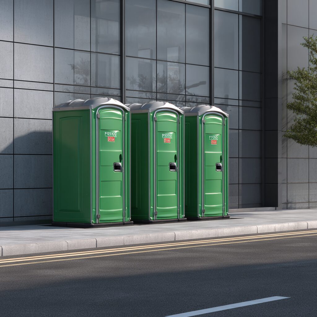Weekly porta potty rentals for construction and events