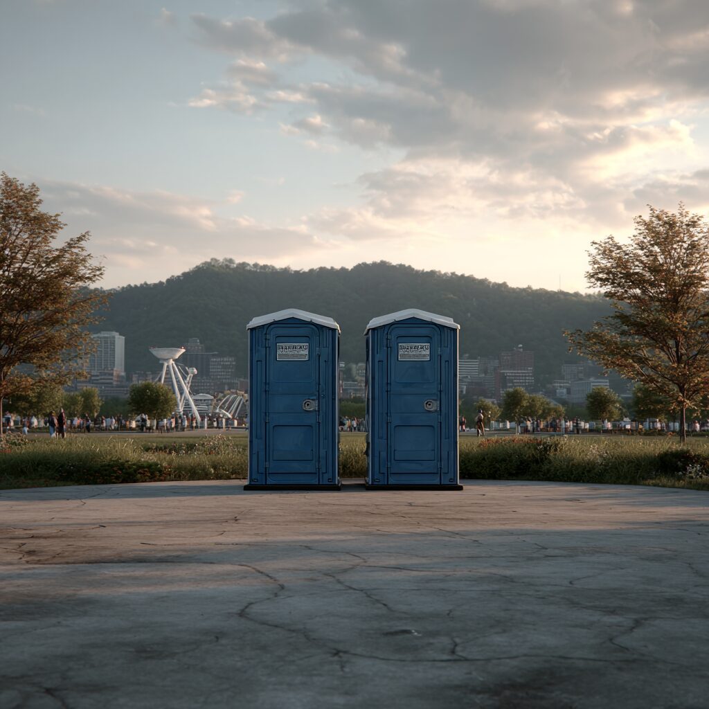Attempting to move a porta potty yourself is dangerous.