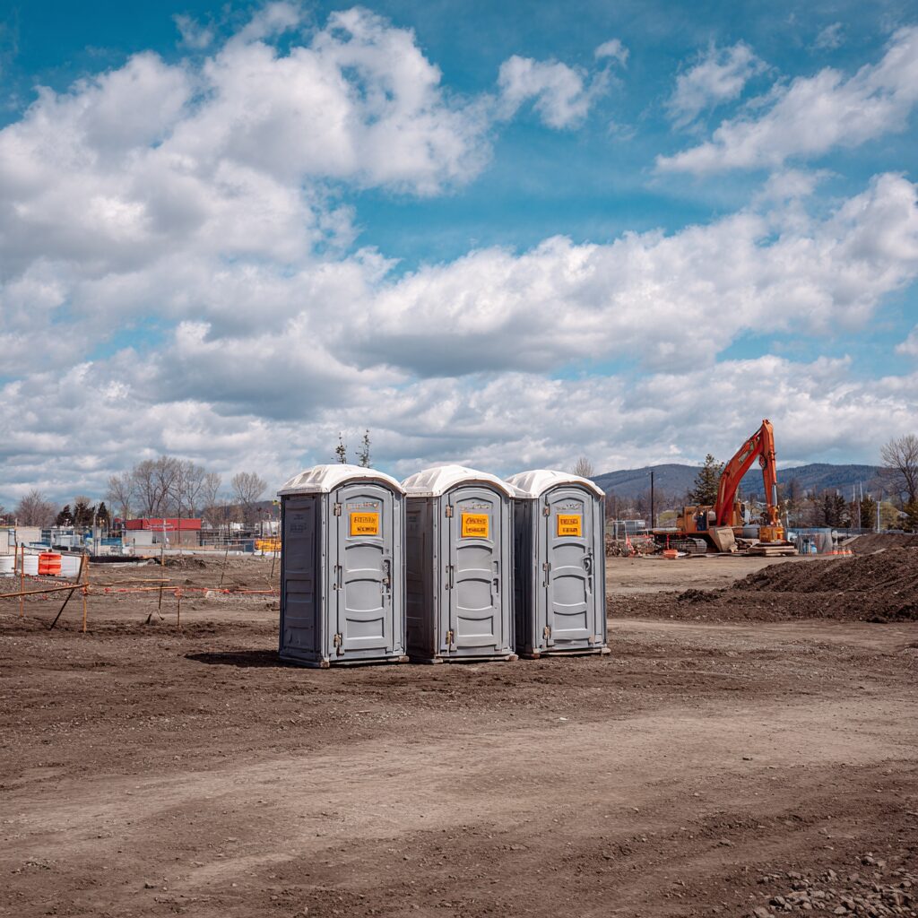 How do professionals move porta potties?