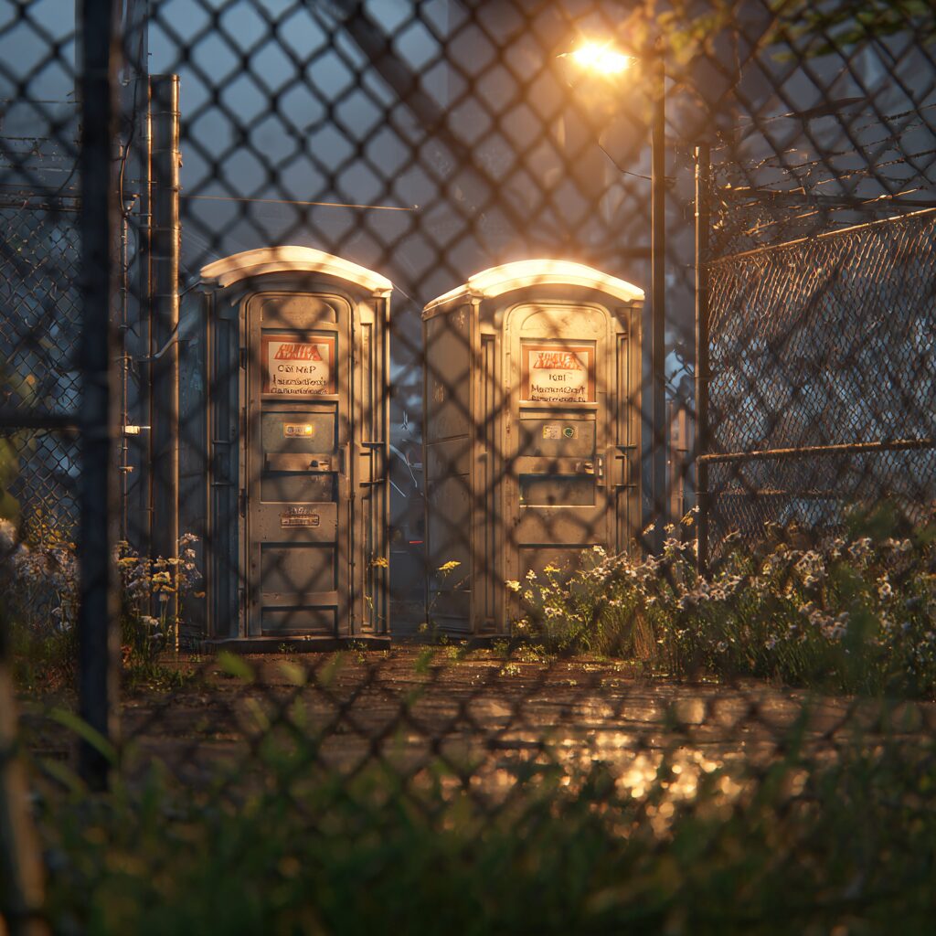 security fencing are an important part of porta potty security systems