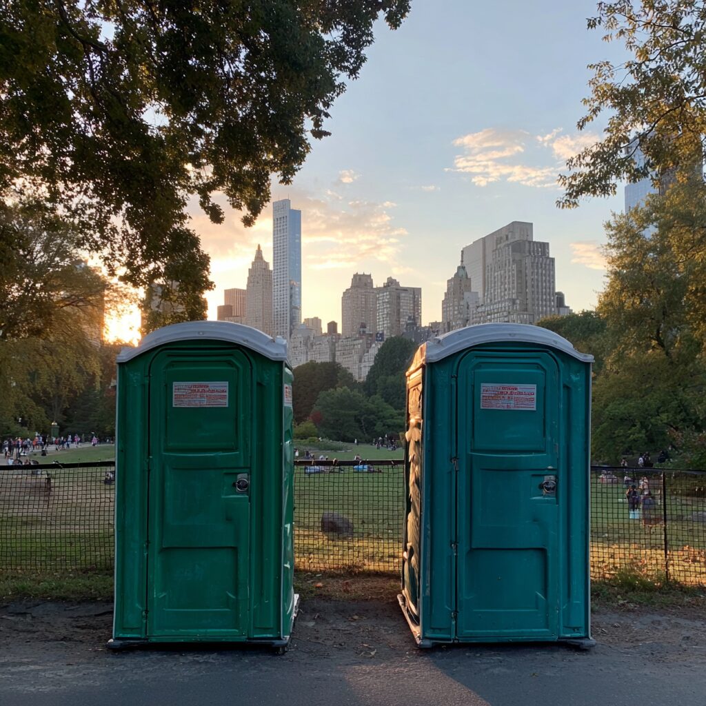 Cooling porta potties in summer is a multi-step process