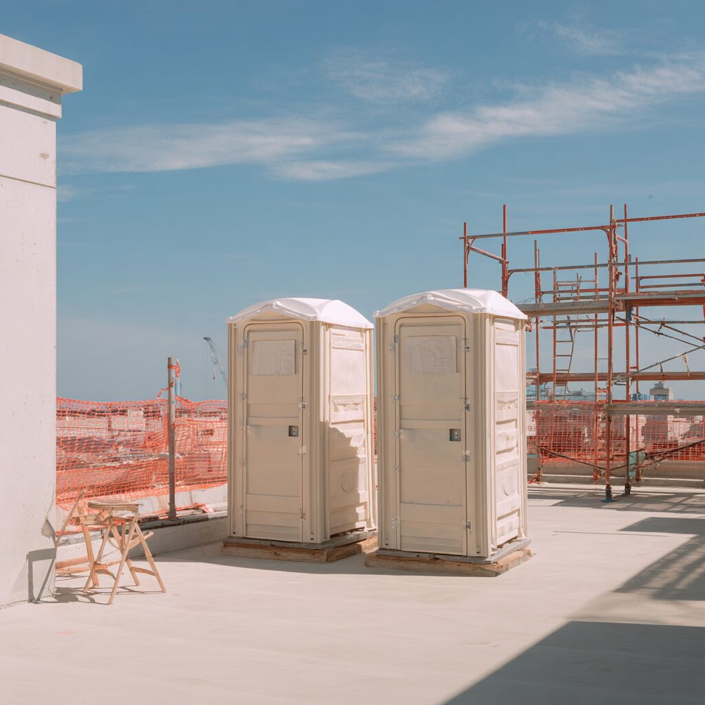 Hot temperatures affect porta potty safety on construction sites. 