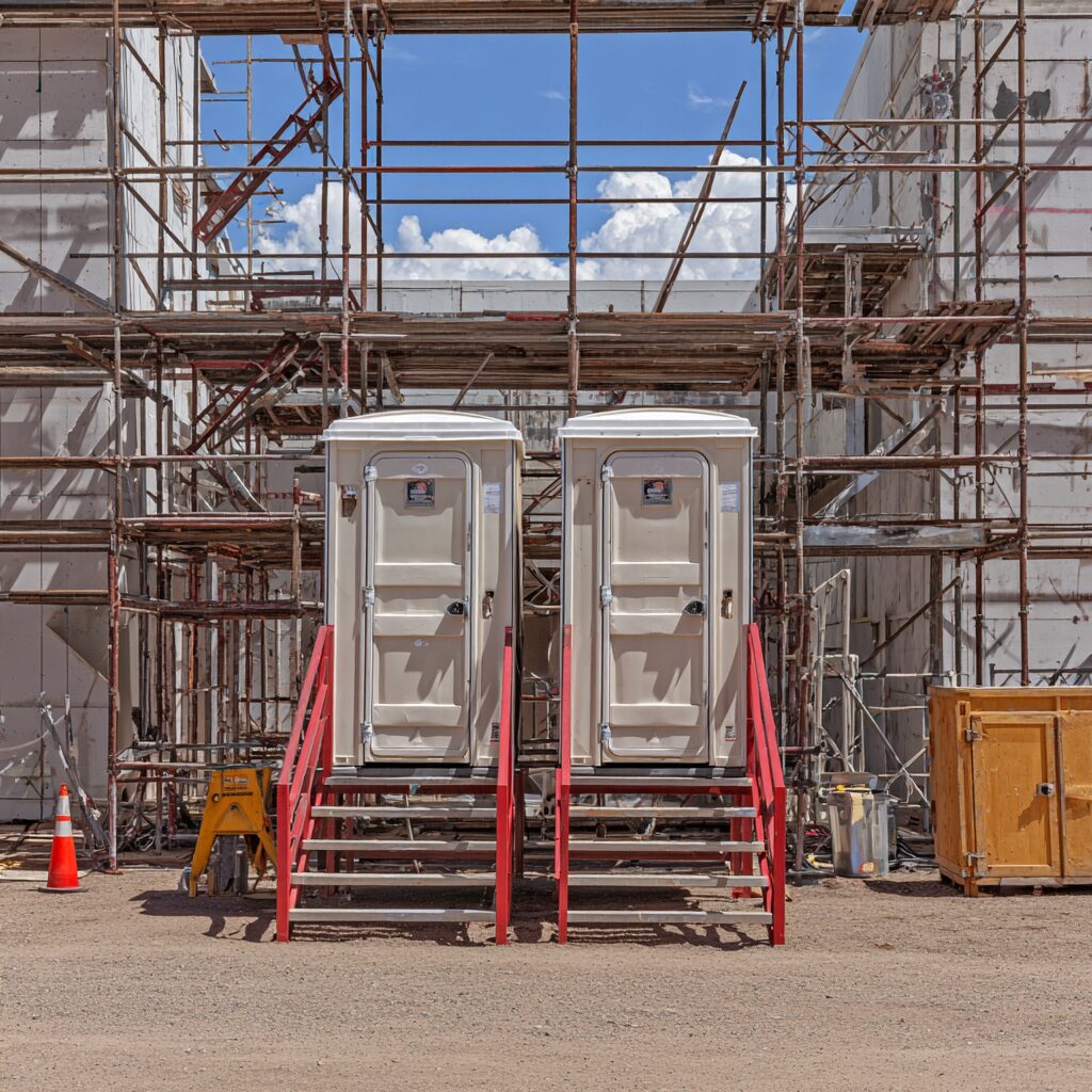 where to place porta potties when the weather is warm