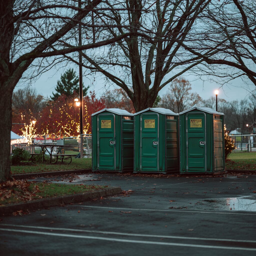 Place porta potties in cool, shaded areas.
