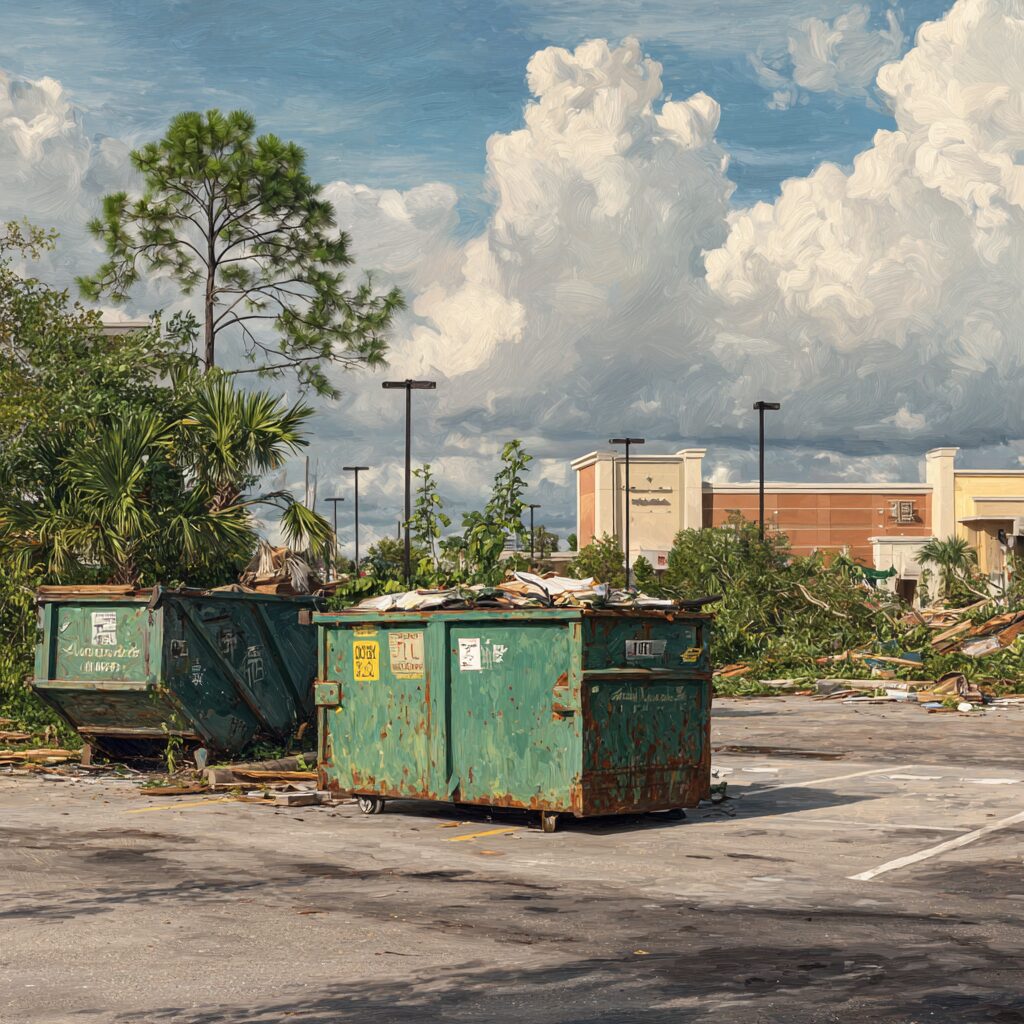 how to rent rolloff dumpsters for hurricane relief efforts