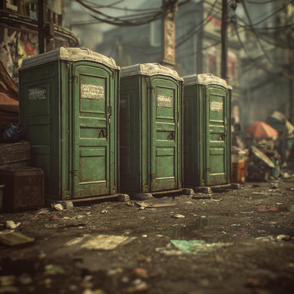 securing a porta potty to prevent tipover