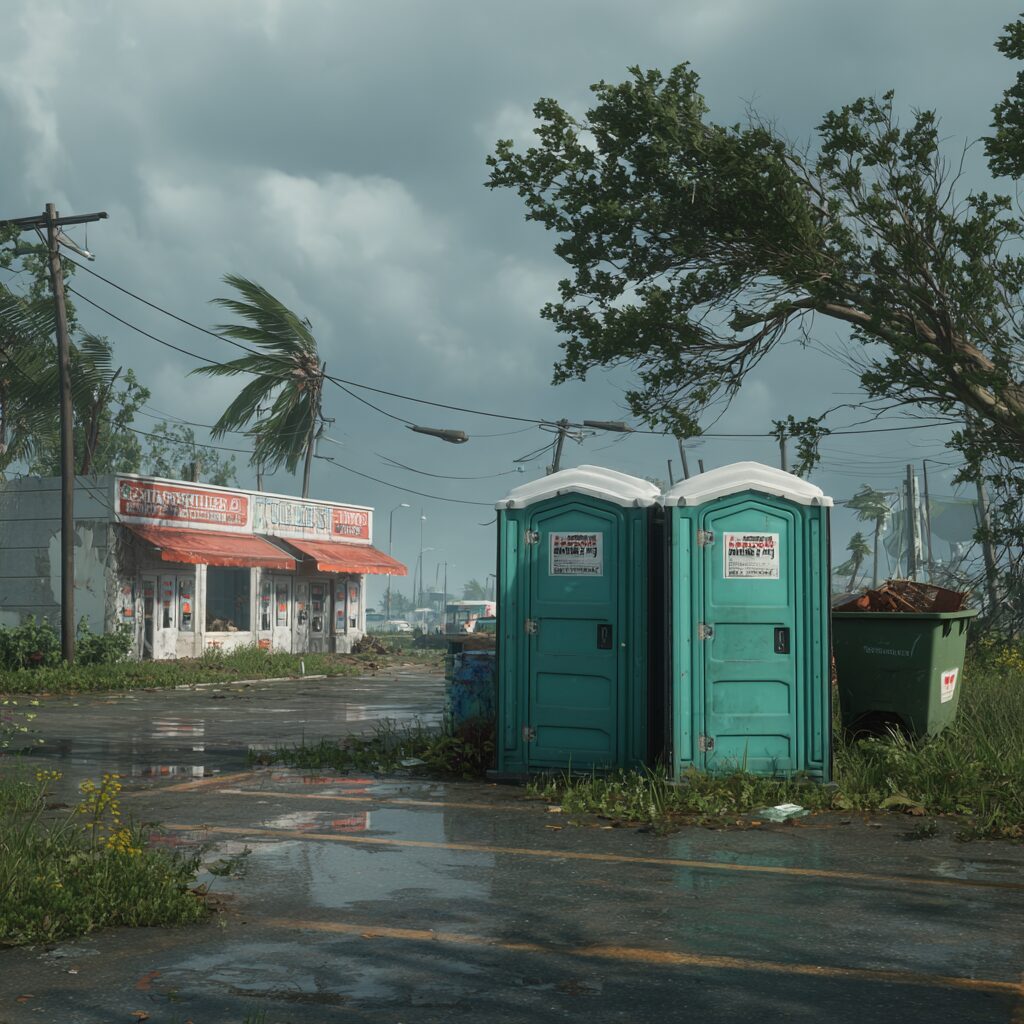 Porta potty rental services for summer natural disasters