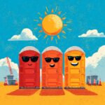 construction porta potty rental summer tips