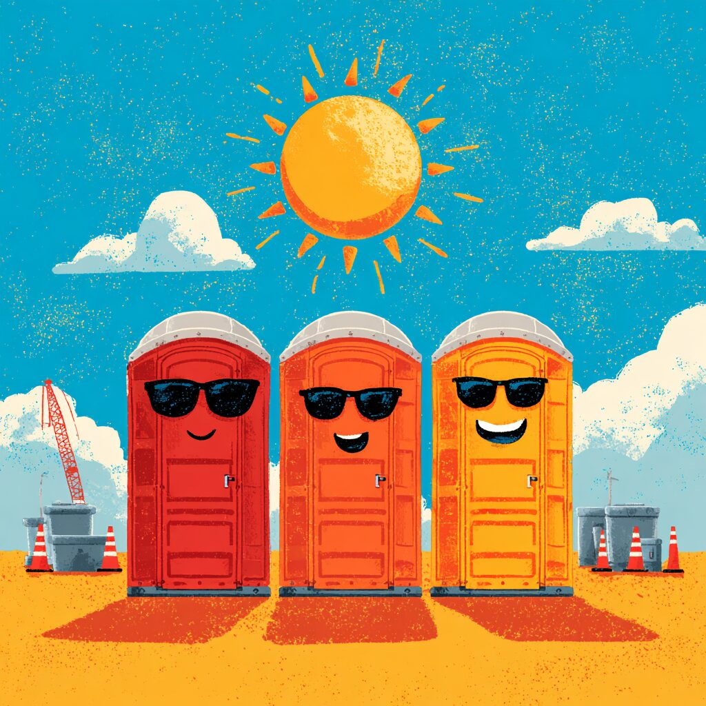 construction porta potty rental summer tips