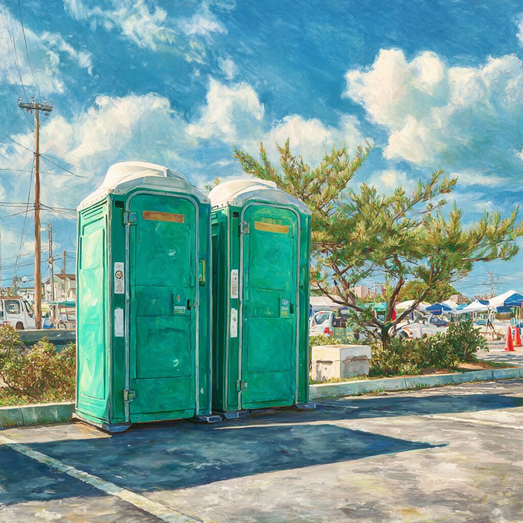 How to place porta potties near the beach
