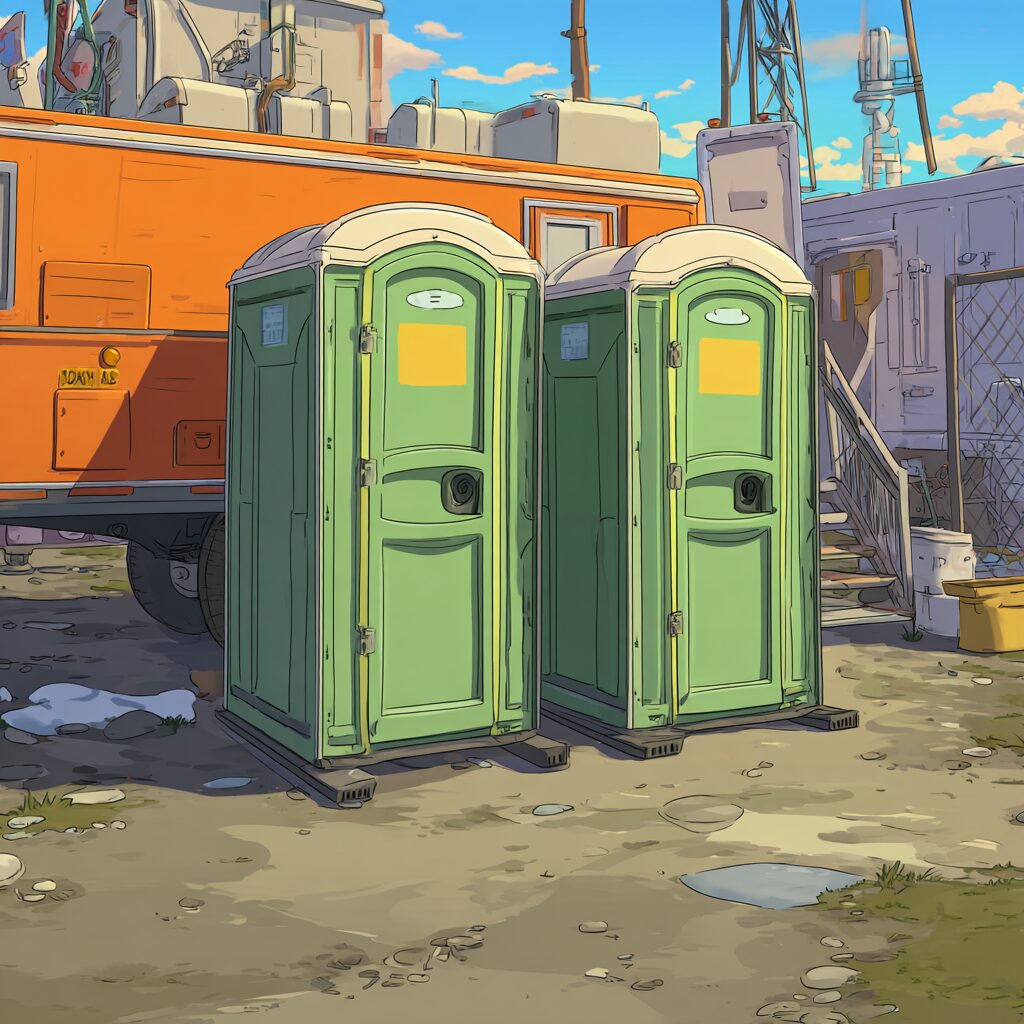 porta potty placement for summer construction sites
