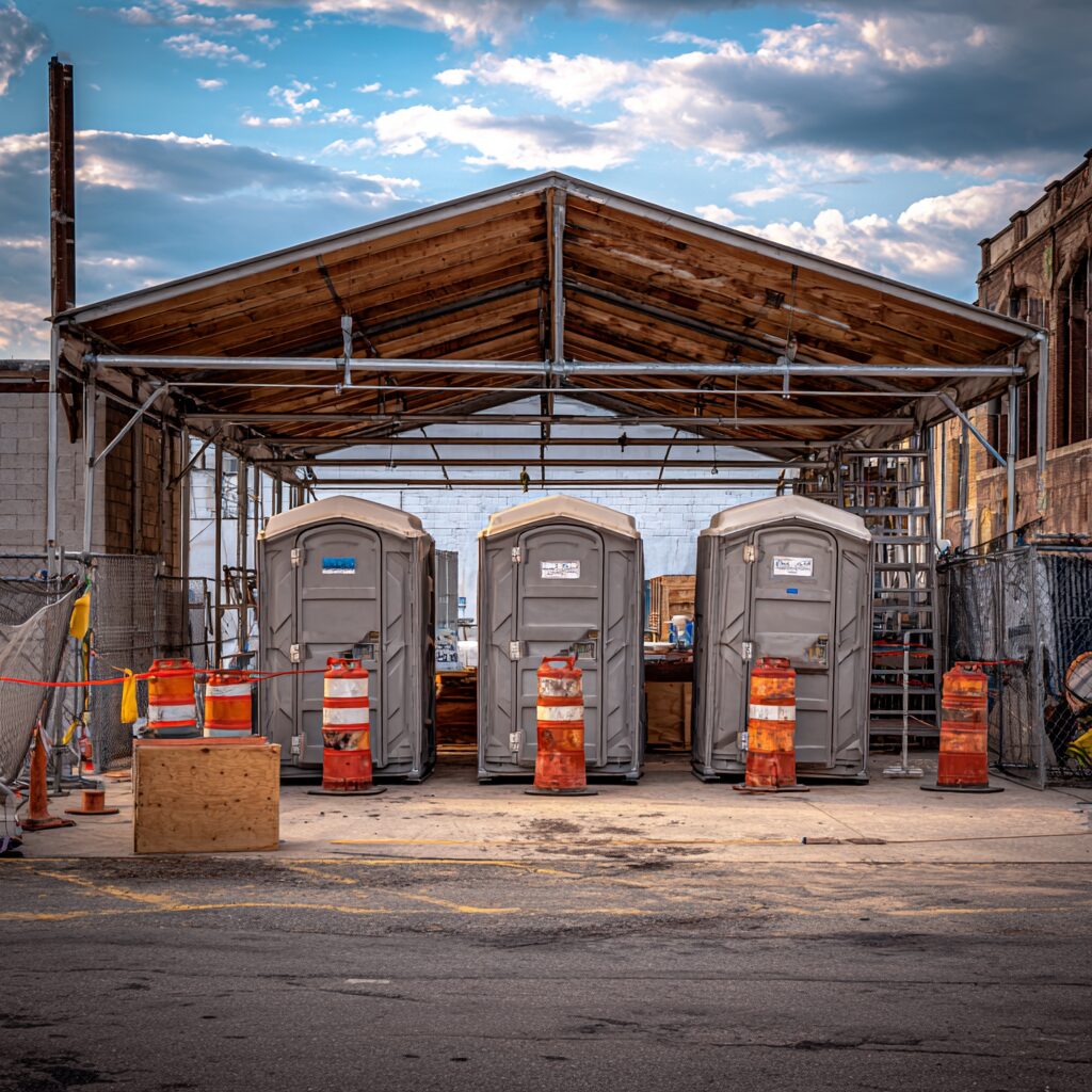 How to place porta potties on construction sites to avoid high temps