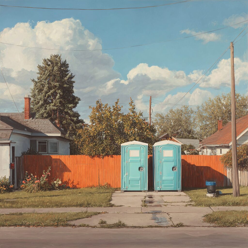 Porta potty backyard summer rental tips