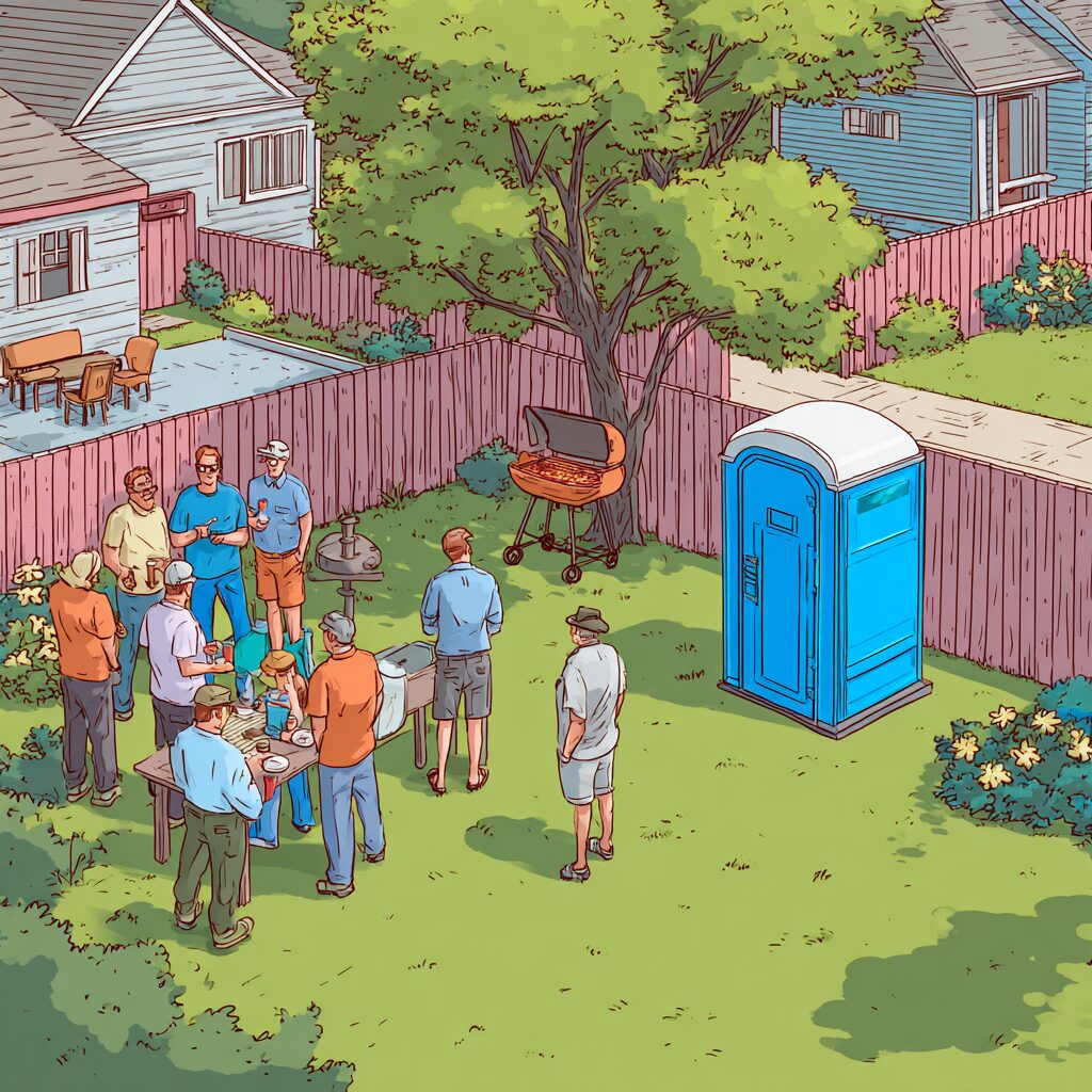 Can I put a porta potty in my backyard for a summer party?